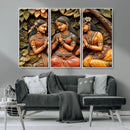 Indian Woman Statue Wall Art Canvas Print