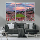 Carter-Finley Stadium Art Sunset Game Triple Canvas Wall Art by MyGreatCanvas | Canvas Wall Art Prints | Photo Prints & Wall Decor