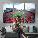 Cincinnati Bearcats Football Team Print - Nippert Stadium Wall Art Canvas Print
