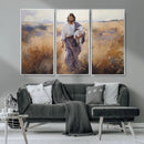 Jesus the Good Shepherd Wall Art Canvas Print - Lost Lamb