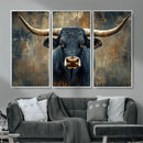 Texas Western Wall Art Canvas Print - Abstract Cow Longhorn by MyGreatCanvas | Canvas Wall Art Prints | Photo Prints & Wall Decor