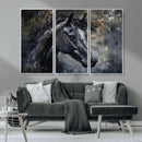 Large Abstract Horse Wall Art Canvas Print | Farmhouse Wall