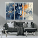 Abstract Blue Horse Wall Art Print Canvas | Horse Wall Art by MyGreatCanvas | Canvas Wall Art Prints | Photo Prints & Wall Decor