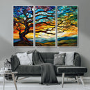 Mosaic Tree Wall Art | Ready to Hang Stained Glass Style by MyGreatCanvas | Canvas Wall Art Prints | Photo Prints & Wall Decor