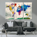 World Map Canvas Print – Framed Travel Map Wall Art for by MyGreatCanvas | Canvas Wall Art Prints | Photo Prints & Wall Decor