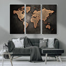World Map Canvas Print – Framed Travel Map Wall Art for