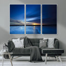 Blue Sunset Ocean Canvas Wall Art Print – Serene Coastal by MyGreatCanvas | Canvas Wall Art Prints | Photo Prints & Wall Decor