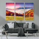 Autumn Mountain Foggy Landscape Wall Art Canvas Print | by MyGreatCanvas | Canvas Wall Art Prints | Photo Prints & Wall Decor