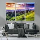 Green Hills and Sunset Wall Art Print - Scenic Landscape by MyGreatCanvas | Canvas Wall Art Prints | Photo Prints & Wall Decor