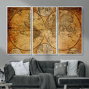 Vintage World Map Canvas Print – Antique Push Pin Travel by MyGreatCanvas | Canvas Wall Art Prints | Photo Prints & Wall Decor