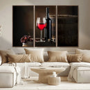 Red Wine and Bottle Canvas Print by MyGreatCanvas | Canvas Wall Art Prints | Photo Prints & Wall Decor