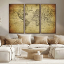 Push Pin World Map Canvas Print – Travel Tracker Wall Art