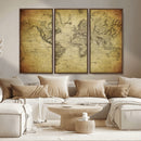 Push Pin World Map Canvas Print – Travel Tracker Wall Art