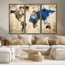 World Map Canvas Print – Detailed Map of the World Wall Art by MyGreatCanvas | Canvas Wall Art Prints | Photo Prints & Wall Decor