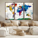 World Map Canvas Print – Detailed Map of the World Wall Art