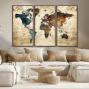 World Map Canvas Print – Detailed Map of the World Wall Art by MyGreatCanvas | Canvas Wall Art Prints | Photo Prints & Wall Decor