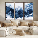 Abstract Blue Mountain Canvas Wall Art – Modern Triptych by MyGreatCanvas | Canvas Wall Art Prints | Photo Prints & Wall Decor