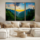 Green Forest Wall Art Canvas Print