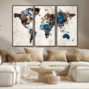 World Map Canvas Print – Framed Travel Map Wall Art for by MyGreatCanvas | Canvas Wall Art Prints | Photo Prints & Wall Decor