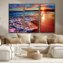 Colorful Coastal Sunset on the Beach Canvas Print, Ocean