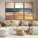 Serene Beach Path Canvas Art, Giclee Canvas Print with