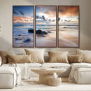 Serene Weather On The Beach Wall Art Canvas Print