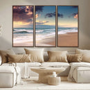Cloudy Weather Beach Sunset Canvas Print | Sunrise Wall Art by MyGreatCanvas | Canvas Wall Art Prints | Photo Prints & Wall Decor