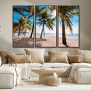 Palm Beach Tropical Island Wall Art Canvas Print