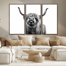 Fanny Scottish Highland Cow Cattle Art Print Farmhouse Wall by MyGreatCanvas | Canvas Wall Art Prints | Photo Prints & Wall Decor