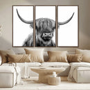 Scottish Highland Cow Cattle Art Print Wall Art Canvas Print by MyGreatCanvas | Canvas Wall Art Prints | Photo Prints & Wall Decor
