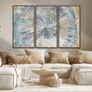 Radiant Abstract Wood Rings Canvas Art – Modern Triptych by MyGreatCanvas | Canvas Wall Art Prints | Photo Prints & Wall Decor