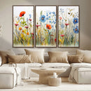 Colorful Wildflower Canvas Wall Art - Vibrant Floral
