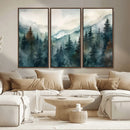 Serenity Forest Wall Art Canvas | Foggy Mountain Landscape