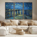 Vincent van Gogh Starry Night over the Rhone Abstract Wall