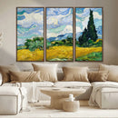 Wheatfield With Cypresses By Van Gogh Painting Wall Art