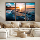 Beach Ocean Sunset on the Sea Wall Art Canvas, Beach Ocean by MyGreatCanvas | Canvas Wall Art Prints | Photo Prints & Wall Decor