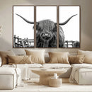 Longhorn Canvas Print, Bighorn Cow Wall Art Canvas Print