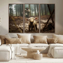 Jesus Lost Lamb Canvas Wall Art – Heartwarming Woodland by MyGreatCanvas | Canvas Wall Art Prints | Photo Prints & Wall Decor