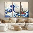Katsushika Hokusai Kanagawa Giant Wave Wall Art Canvas Print