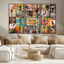 Abstract Art Collage Wall Art Canvas Print – Framed, Ready