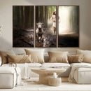 Jesus Canvas Wall Art - Jesus Running After Lost Lamb, by MyGreatCanvas | Canvas Wall Art Prints | Photo Prints & Wall Decor