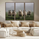Flock of Sheep in a Mystical Fog – Pastoral Wall Art Canvas by MyGreatCanvas | Canvas Wall Art Prints | Photo Prints & Wall Decor