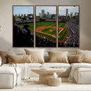 Chicago Cubs Baseball Team Print - Wrigley Field Stadium