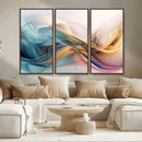 Abstract Flowing Colors Wall Art Canvas Print