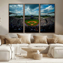 3-Panel Kauffman Stadium Wall Art Print | Large Kansas City