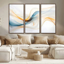 Decorative Turquoise Abstract Wave Wall Art Canvas Print by MyGreatCanvas | Canvas Wall Art Prints | Photo Prints & Wall Decor