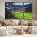 Tottenham Hotspur Stadium Canvas Print, Match Day Triple