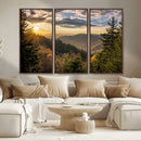Sunrise Over the Smoky Mountains Canvas Wall Art –