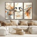 Abstract Watercolor Chickadee Bird Canvas Wall Art Print - by MyGreatCanvas | Canvas Wall Art Prints | Photo Prints & Wall Decor