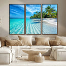 Tropical Beach Wall Art Canvas Print - Serene Ocean